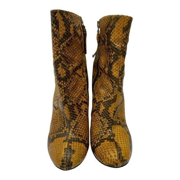 ZARA WOMAN YELLOW SNAKE PRINT ZIPPER BOOTS Woman’s Size 38 US 7.5 - Picture 12 of 12